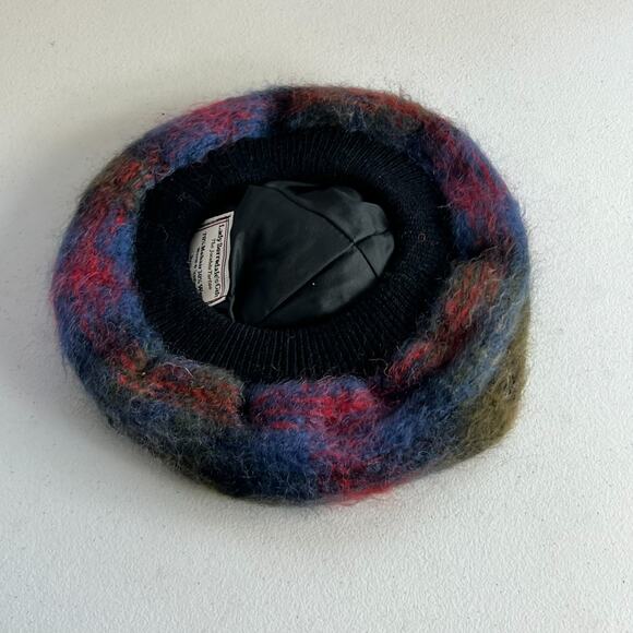 The Jacobite Tartan Mohair/ Wool Blend Beret Hat Woven In Scotland - Picture 2 of 12